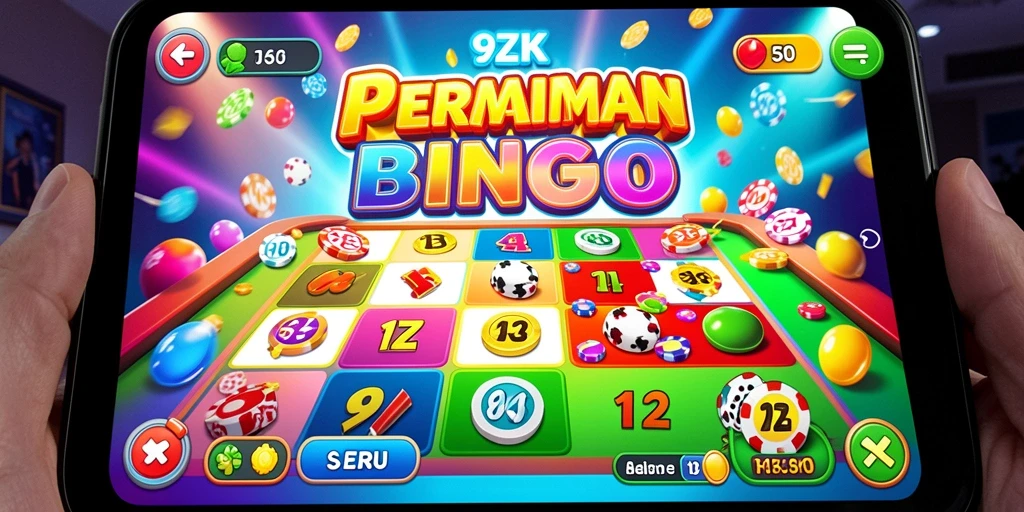 Screenshot gameplay 9ZK yang menampilkan suasana permainan Bingo yang seru.