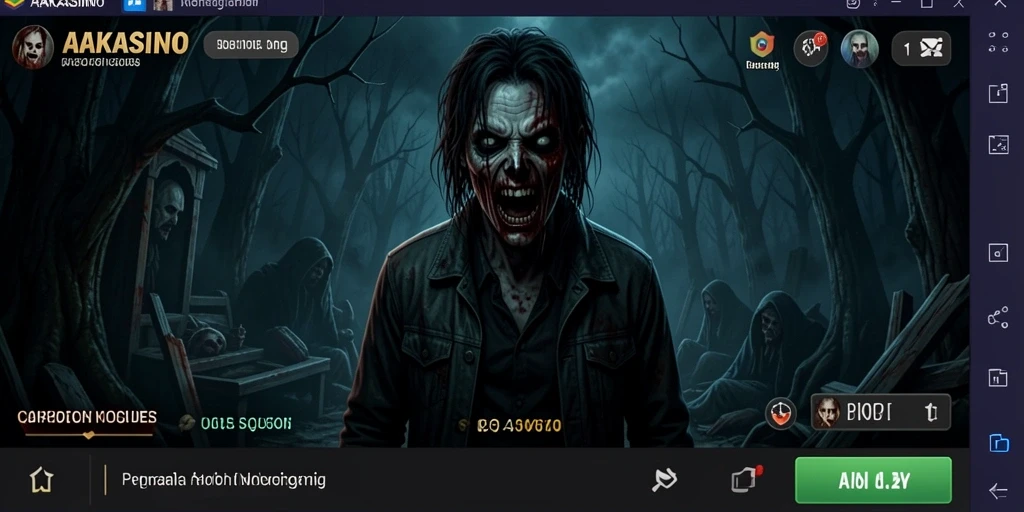 Gameplay AAKASINO menampilkan suasana Horor yang mendebarkan.