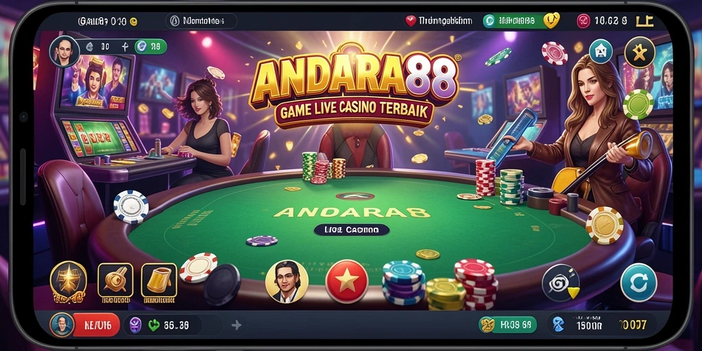 Tampilan gameplay Live Casino yang mengesankan di ANDARA88.