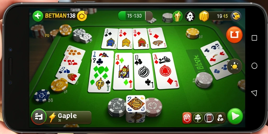 Tampilan gameplay Gaple yang mendebarkan dan interaktif.