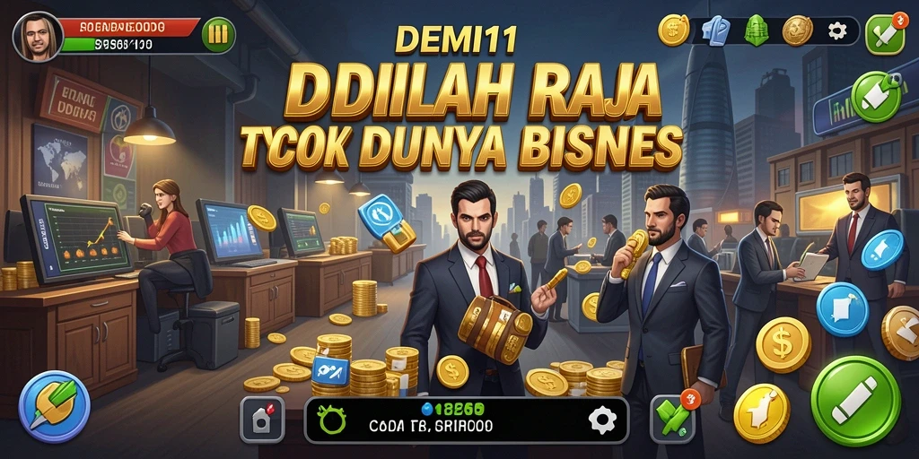 Screenshot menunjukkan gameplay menarik dalam mengelola bisnis Tycoon.