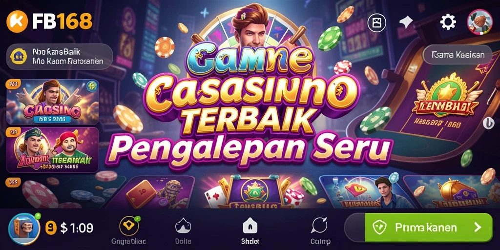 Tampilan utama permainan Kasino FB168 yang menarik dan interaktif.