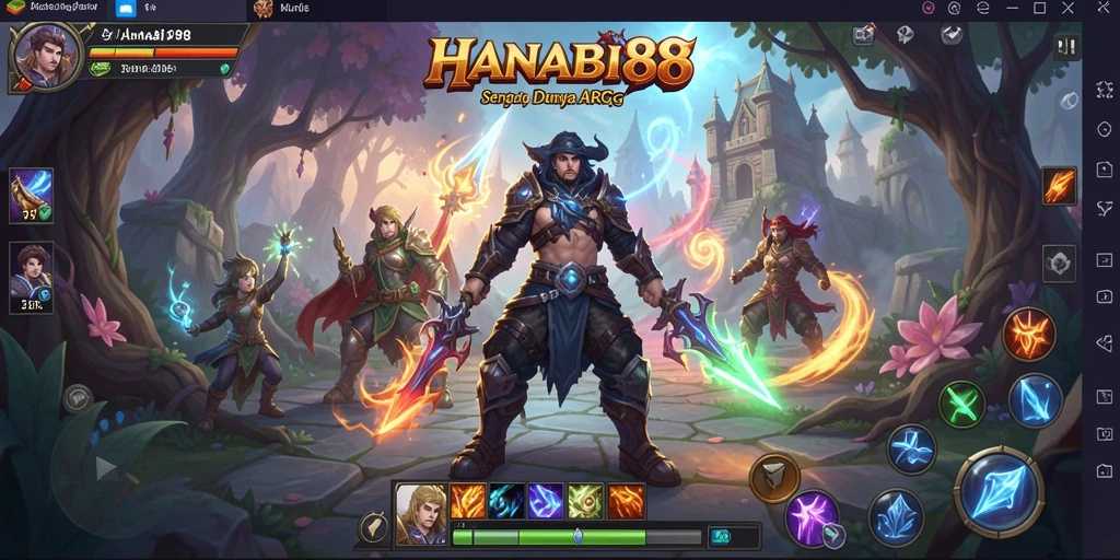 Screenshot gameplay ARPG HANABI88 dengan aksi seru dan karakter menarik.