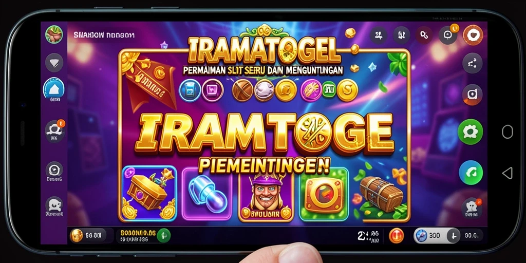 Screenshot utama gameplay IRAMATOGEL yang menunjukkan keseruan bermain slot.