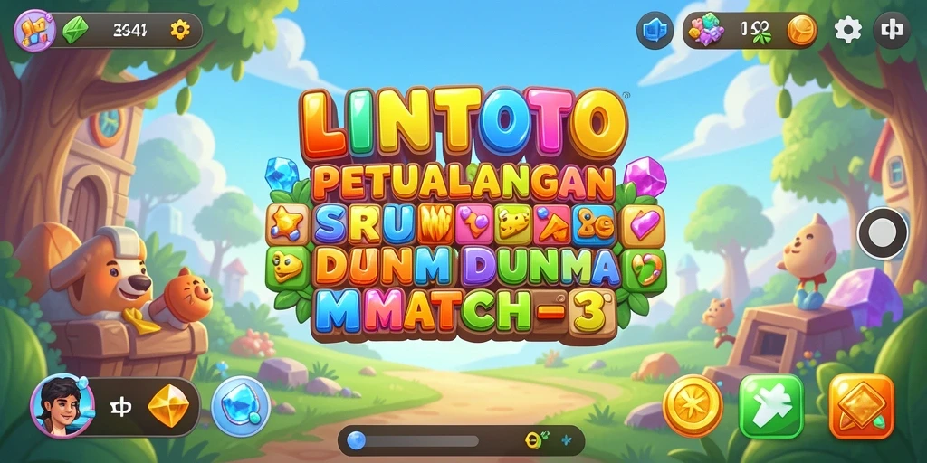 Tampilan gameplay seru di LINITOTO dengan grafis berwarna-warni.