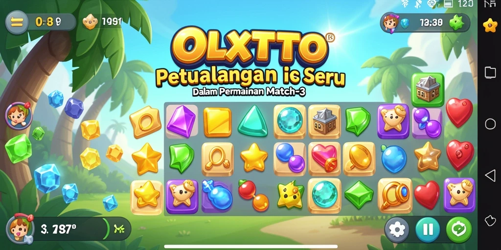 Gameplay seru OLXTOTO dengan tantangan Match-3 yang menarik.