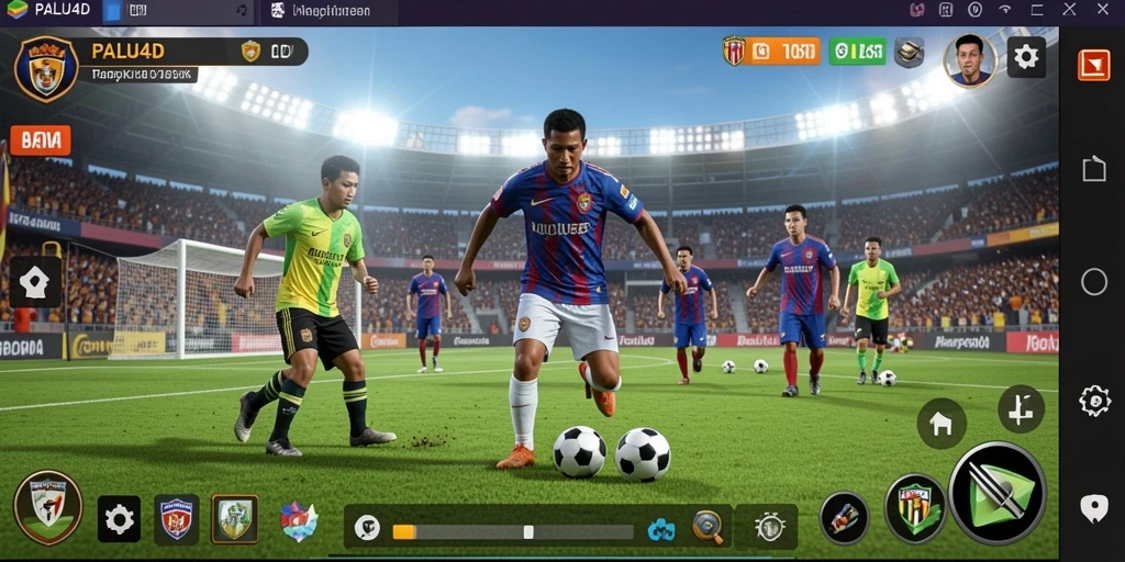 Tampilan gameplay sepak bola yang mendebarkan di PALU4D.