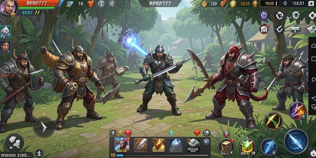 Tangkapan layar gameplay RPRP777 dengan aksi strategi mendebarkan.