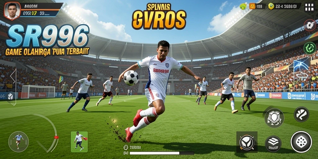 Tangkapan layar gameplay SR996 menunjukkan aksi seru olahraga yang mendebarkan.