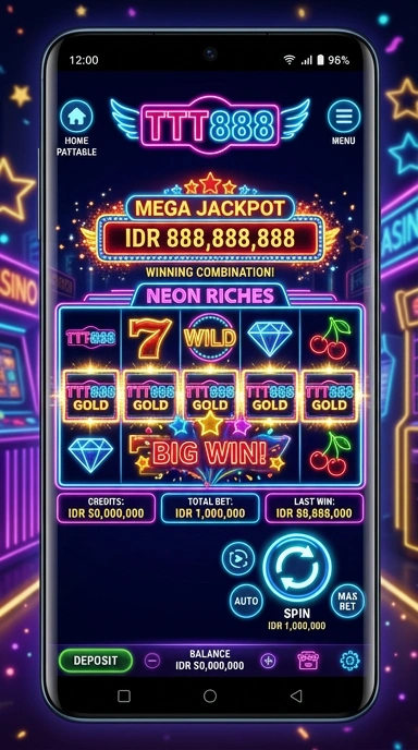 Aplikasi ttt888 sedang menampilkan daftar kategori aplikasi yang tersedia.